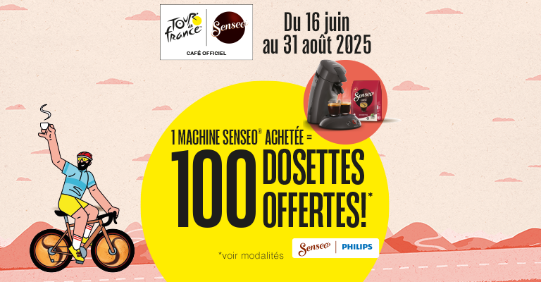 1 machine Senseo achetée = 100 dosettes offertes !